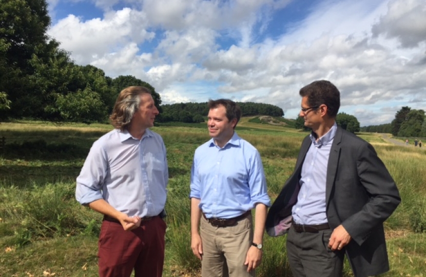 Edward with the Director of Bradgate Park, and the National Forest's Chief Executive