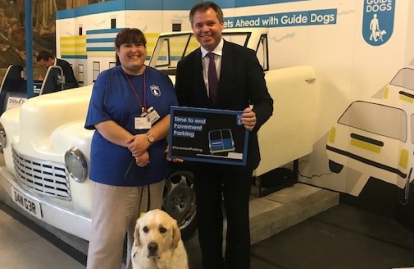 Edward with Guide Dogs charity