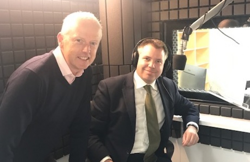 Edward recording an audiobook with W F Howes General Manager 