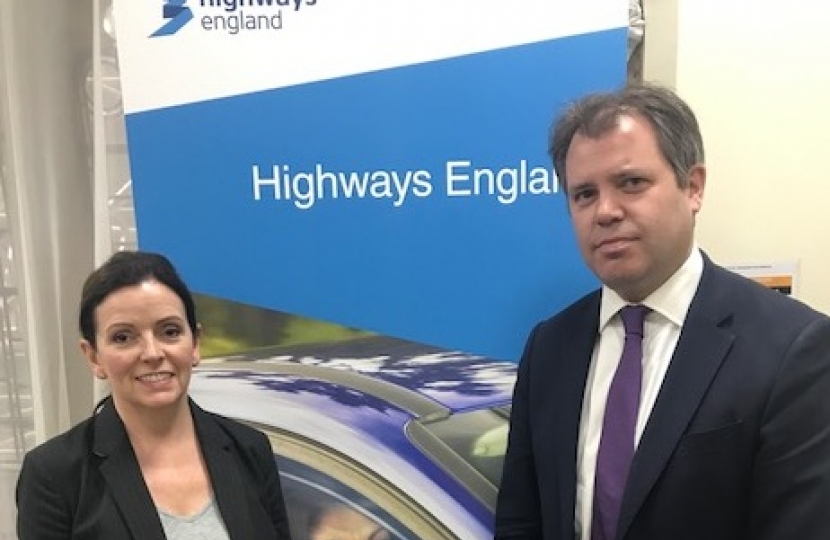 Edward with Highways England's Midlands Director