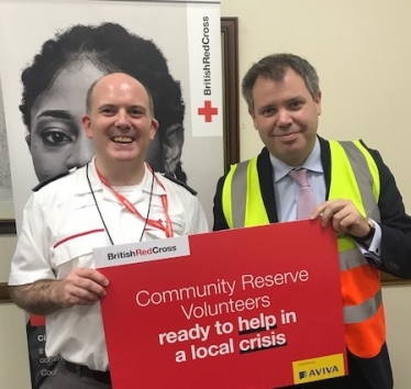 Edward with the British Red Cross Team
