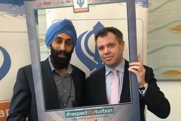 Edward at the Turban Awareness Event in Parliament