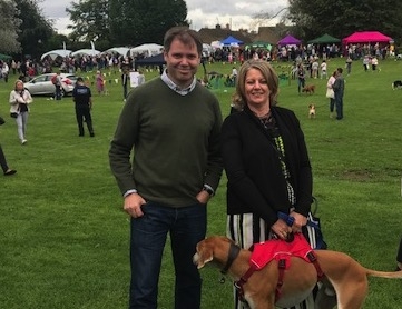 Edward with Cllr Debs Taylor at Anstey Gala