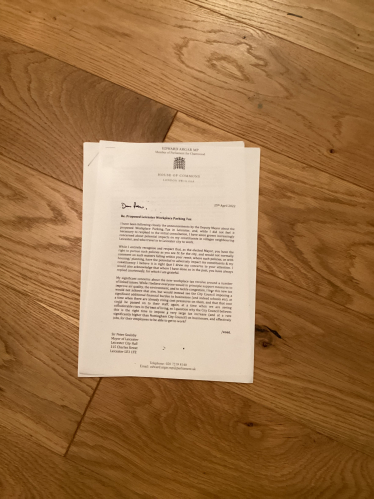 Letter to the Mayor