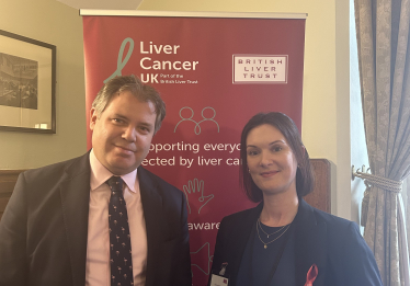 Edward with Shona at the British Liver Trust event